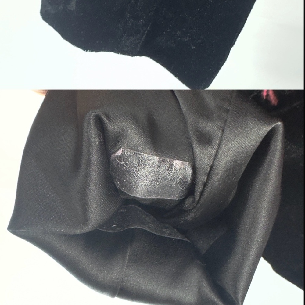 Anthropologie ETT:TWA Embroidered Black Velvet Jacket w Red & Pink Flowers sz L - Picture 8 of 10